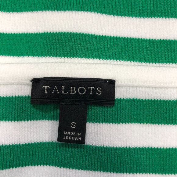 Talbots Women Short Sleeve Knit Top Shirt Blouse Size Small Striped B269 -2 - Picture 5 of 11